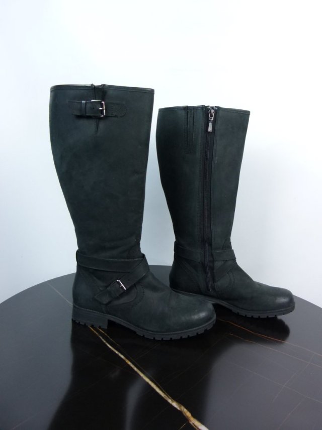 Hotter Belle Wide skórzane kozaki skóra naturalna 37 - 24 cm