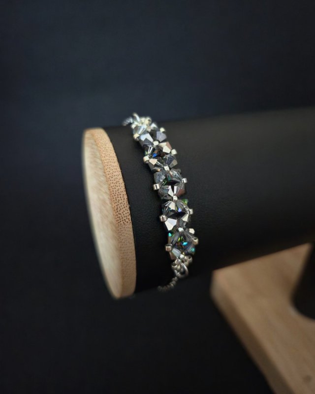 Crystal Square Vitrail - Delikatna bransoletka z kryształów Preciosa Vitrail Medium