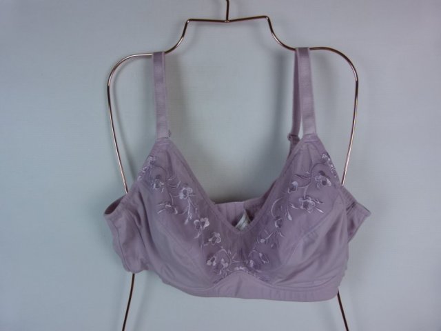 Damart liliowy miękki biustonosz bez fiszbin 42C / 95C