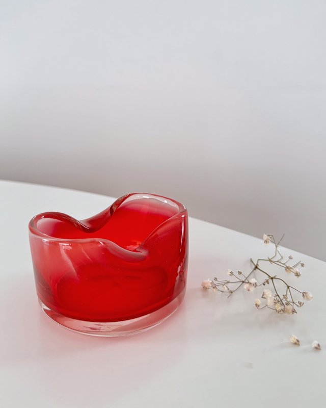 Popielniczka szklana Huta Tarnowiec PRL