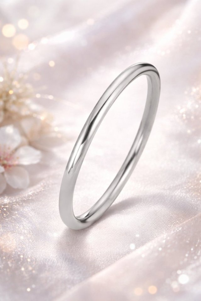 Obrączka srebrna 1.5 mm delikatna pierścionek srebrny 925 minimalistyczna .