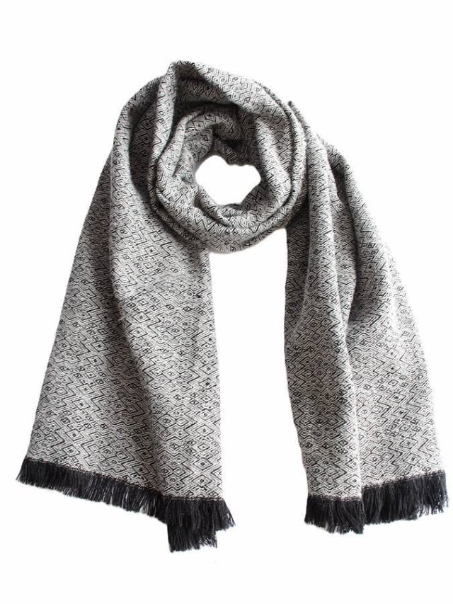 Szal vintage monochromatyczny wzór szalik