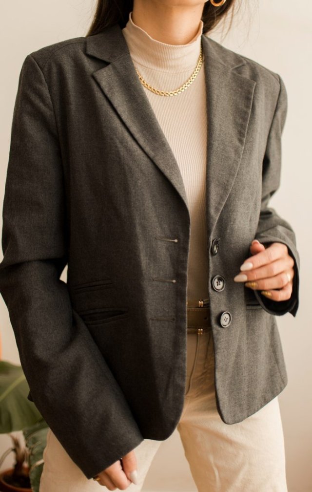 grafitowa marynarka M