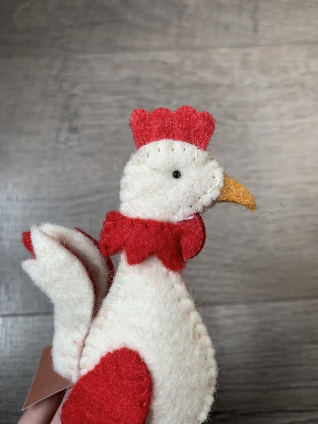 Nowa filcowa pacynka kogut