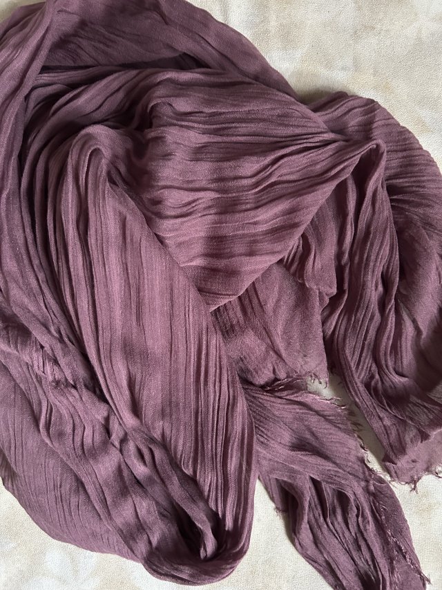 Wrzosowy gnieciony szal 110 x 170