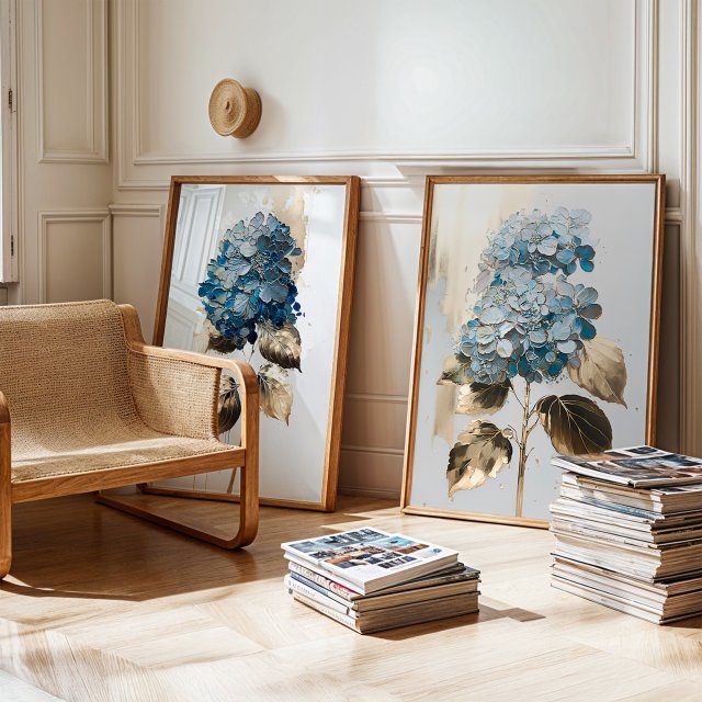 ZESTAW PLAKATÓW 2cz 50x70 cm Hortensje  (set237)