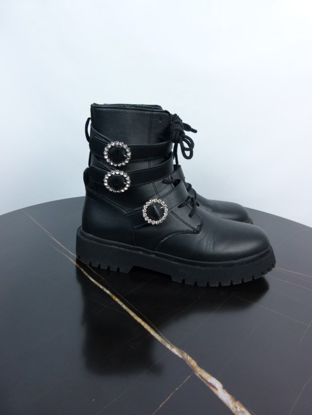 Zara botki ekoskóra / 39 25 cm