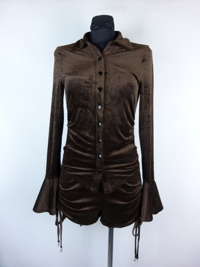 Fashion Nova welurowy kombinezon z metką / S