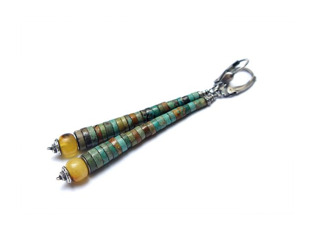 Turkusowe maczugi - kolczyki