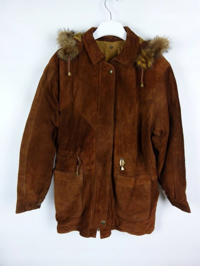 Genuine Florence ocieplana skórzana kurtka skóra naturalna / L