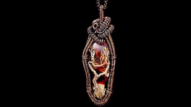 Miedziany wisiorek drzewo życia