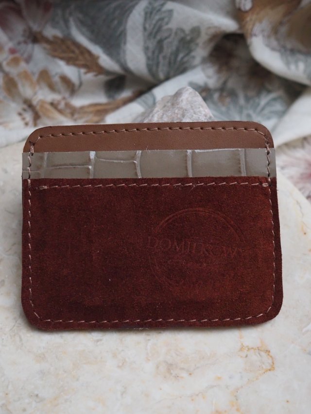 Czekoladowy CARDHOLDER | etui na karty i dokumenty | ręcznie robione