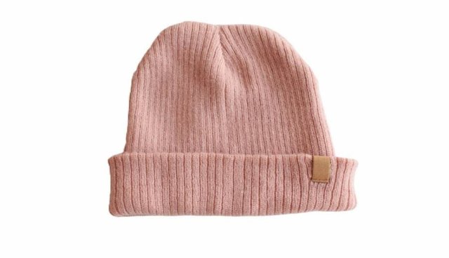 Czapka vintage pudrowa puder beanie