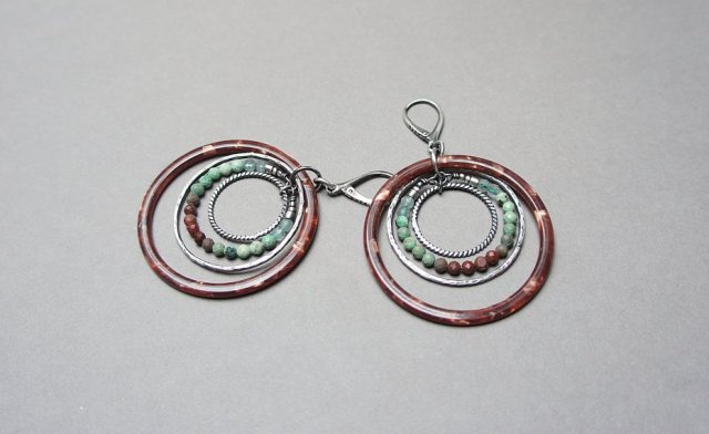 Wianki  circle /chocolate/ - kolczyki