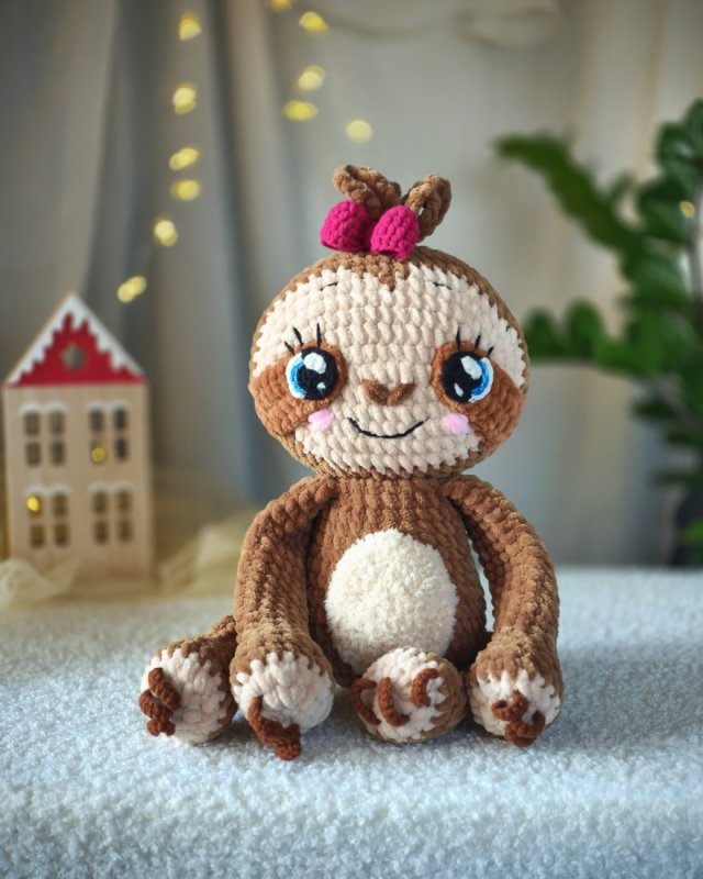 Leniwiec pluszowy, Urocza przytulanka dla dziecka, Maskotka na prezent