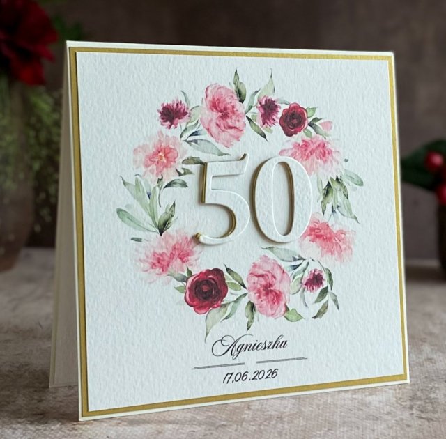 Personalizowana kartka na 50 urodziny, BH 21
