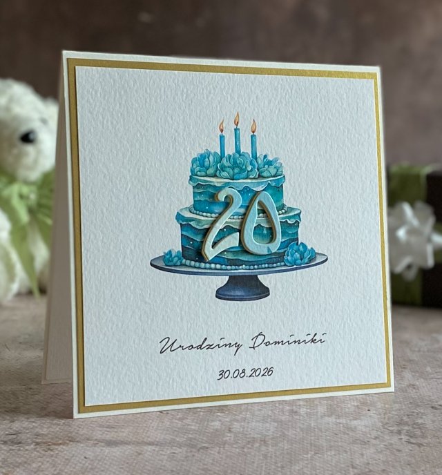 Personalizowana kartka na 20 urodziny, BH 31