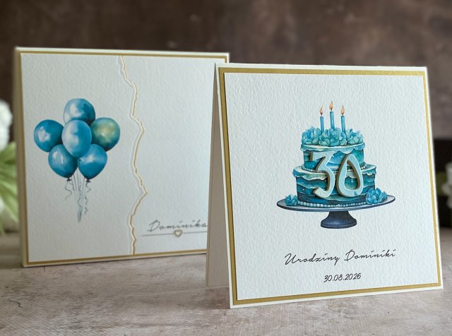 Kartka na 30 urodziny z pudełkiem i kopertą, BH 31