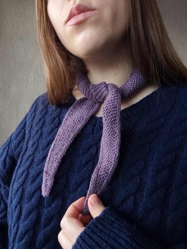 Fioletowy duński szalik z wełny wełna