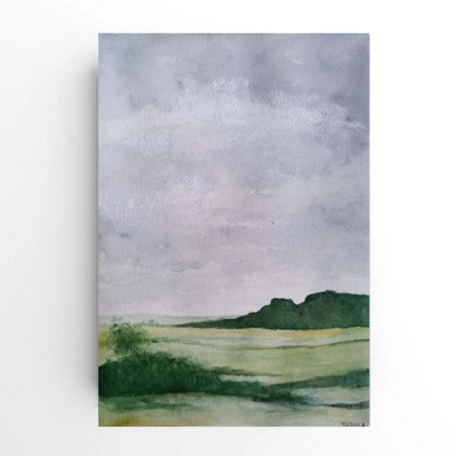 Pejzaż - obraz  akwarela