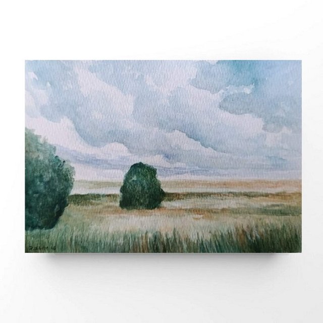 Pejzaż - obraz  akwarela