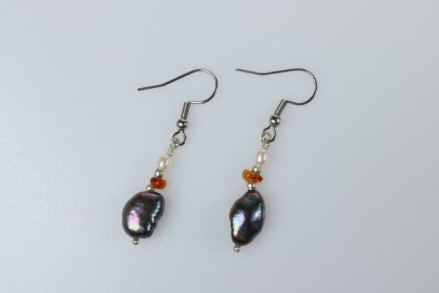 srebrne kolczyki "boho"