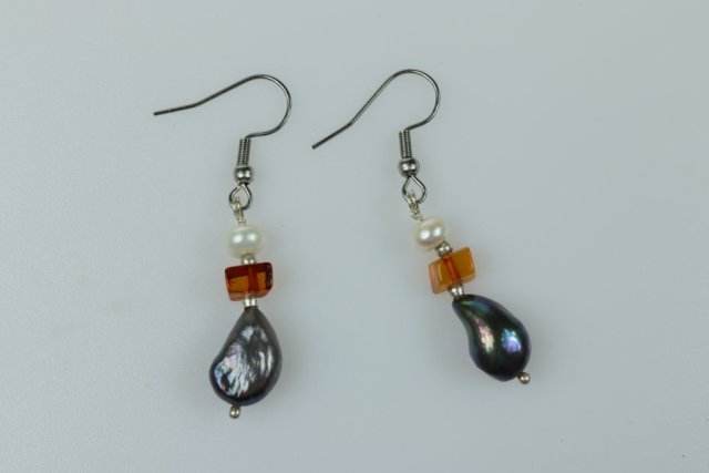 srebrne kolczyki "boho"