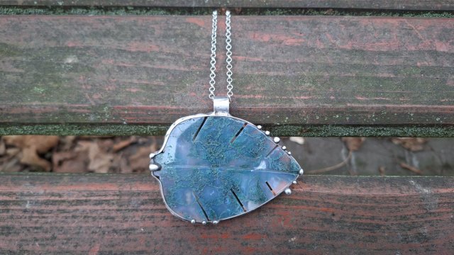 Duży liść - wisiorek