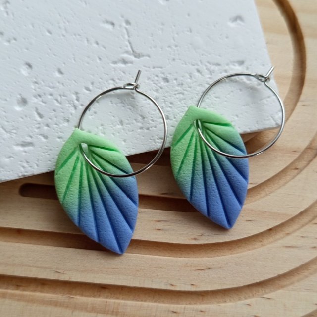 "Flora I" - kolczyki z gliny polimerowej.