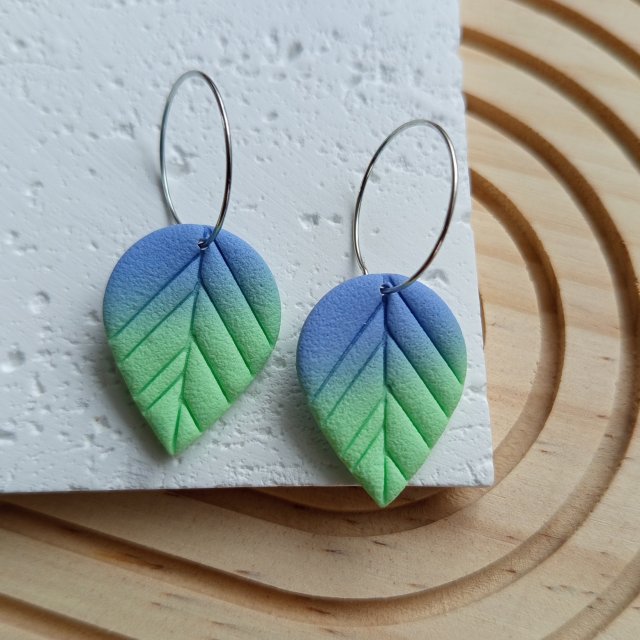 "Flora II" - kolczyki z gliny polimerowej.