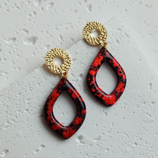 "Carnaval" no.1 - kolczyki z gliny polimerowej.