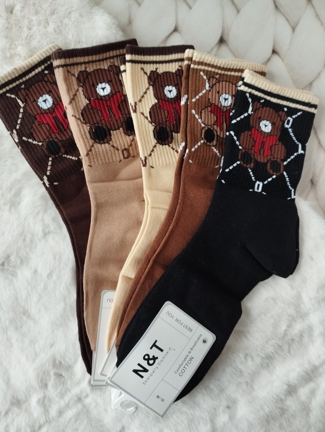 5 x Skarpetki damskie bawełniane 35-38