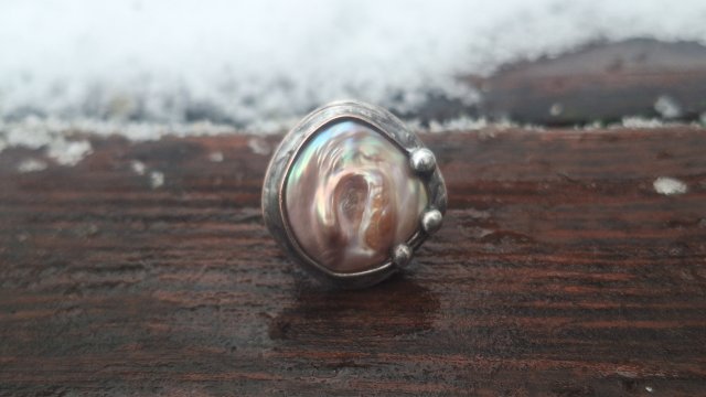 Perła po prostu - pierścionek regulowany