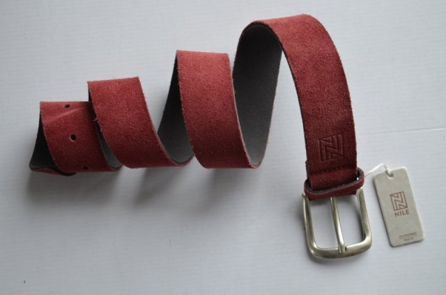 pasek NILE 80 skóra naturalna zamsz