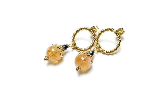 Alloys Collection - Cytryn i spinel - kolczyki