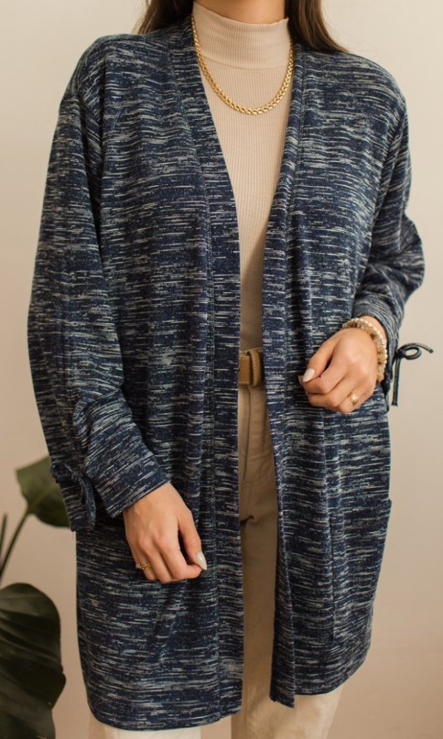 granatowy sweterek XL