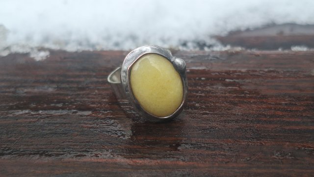 Żółty - pierścionek regulowany