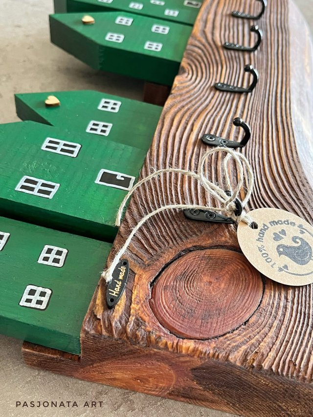 Wieszak Domki hand made