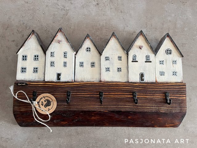 Wieszak Domki hand made