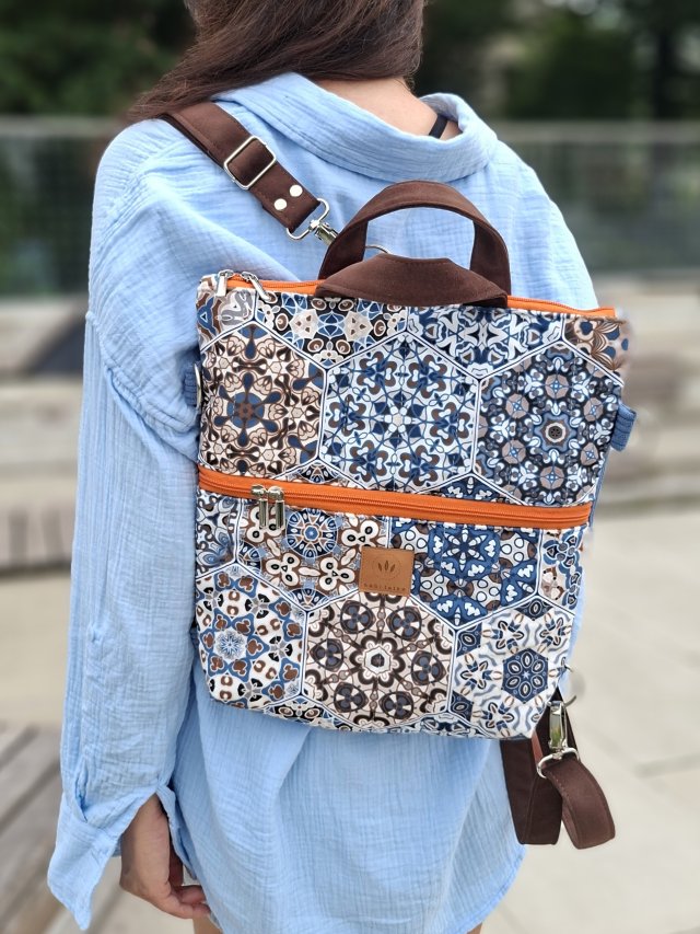 Pikowany plecak torba 2w1 Lizbona