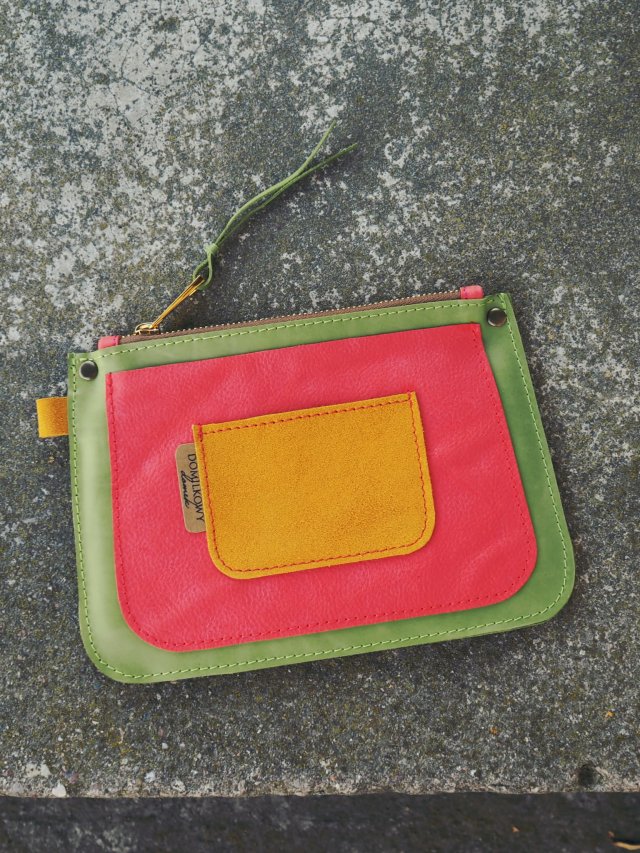 SKÓRZANA SASZETKA  CARDHOLDER / SASZETKA / KOSMETYCZKA BELLA • DOMILKOWYDOMEK