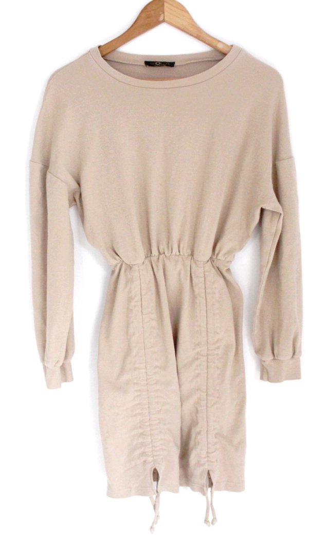 LA COCA  dresowa  sukienka beżowa 36 S