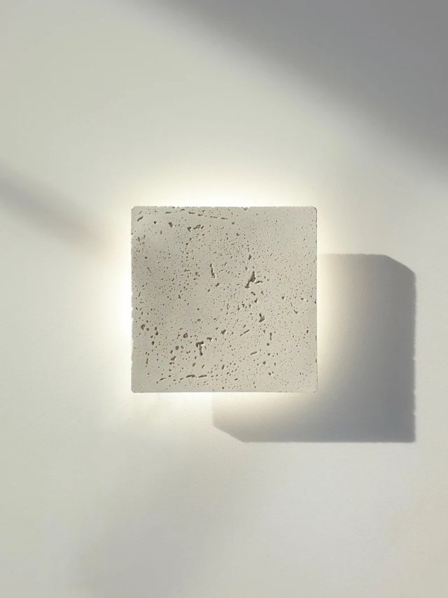 Quadratus — kwadratowy kinkiet LED, ręcznie wykonana geometryczna lampa ścienna, skandynawska minimalistyczna lampka nocna