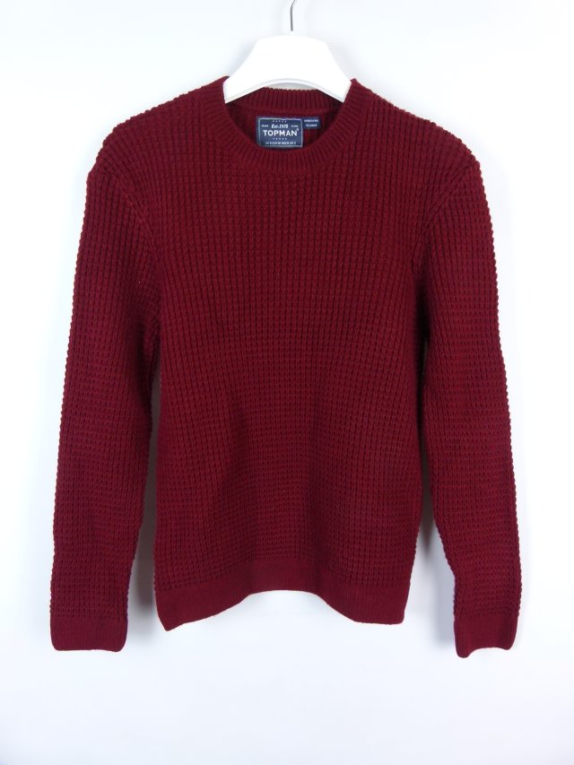 Topman męski bordowy sweter / S