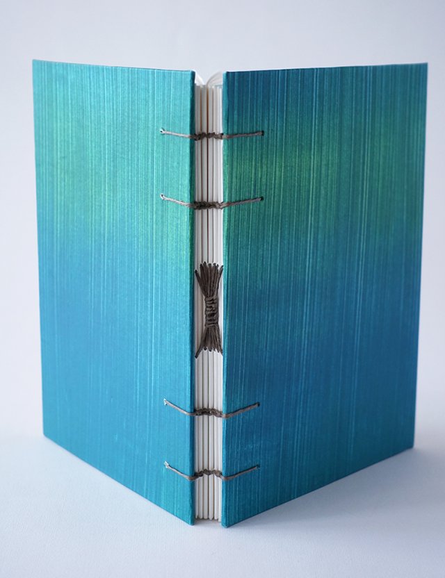 Notes - turkusowy morski zielony - w 100% ręcznie wykonany - szkicownik notatnik