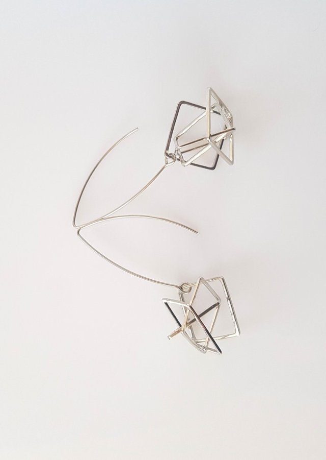 Kolczyki Geometric v silver