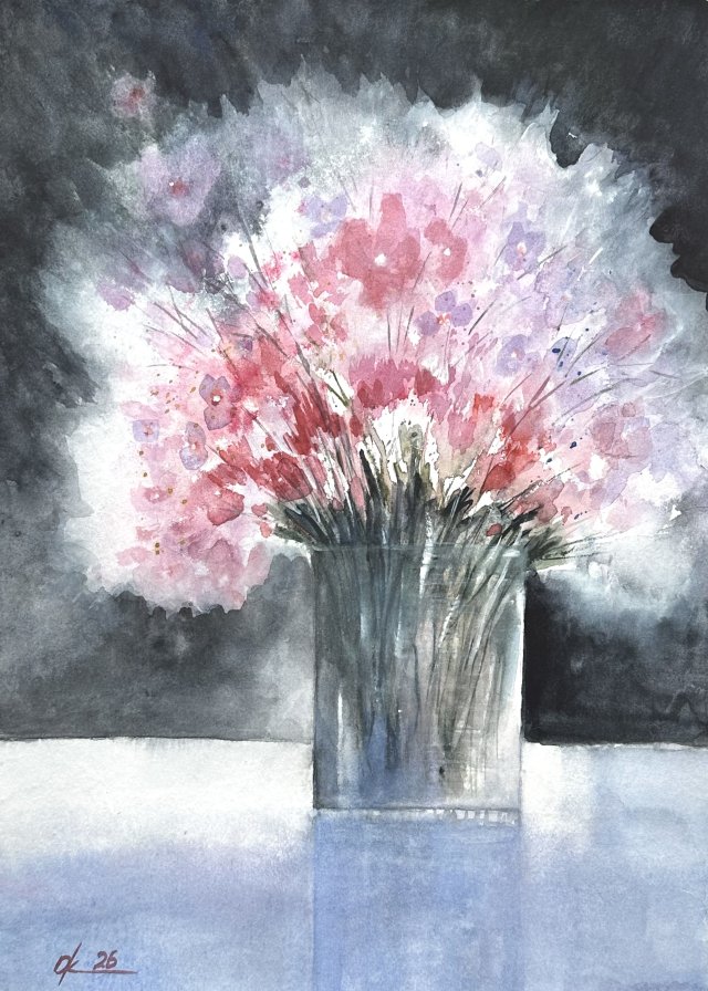 Wiosenny bukiet 42/30cm Akwarela Original