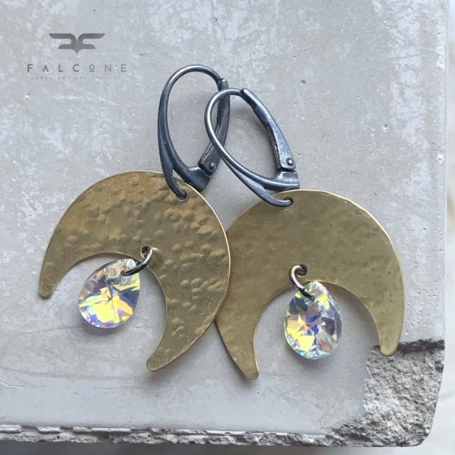 Kolczyki z kryształami Swarovskiego Moonlight