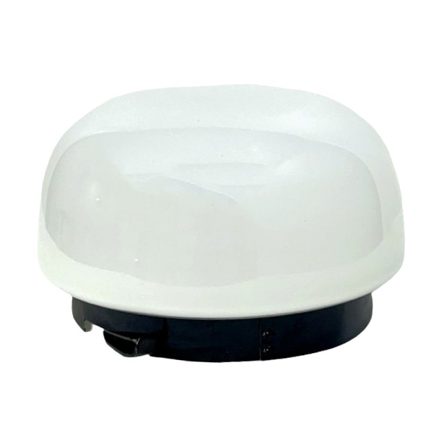 Plafon RZB – Niemcy, lata 70., szkło opalowe, 22 cm, E27