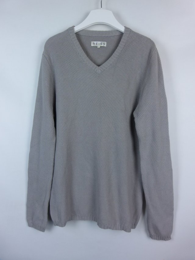 Reiss męski szary sweter bawełna / L